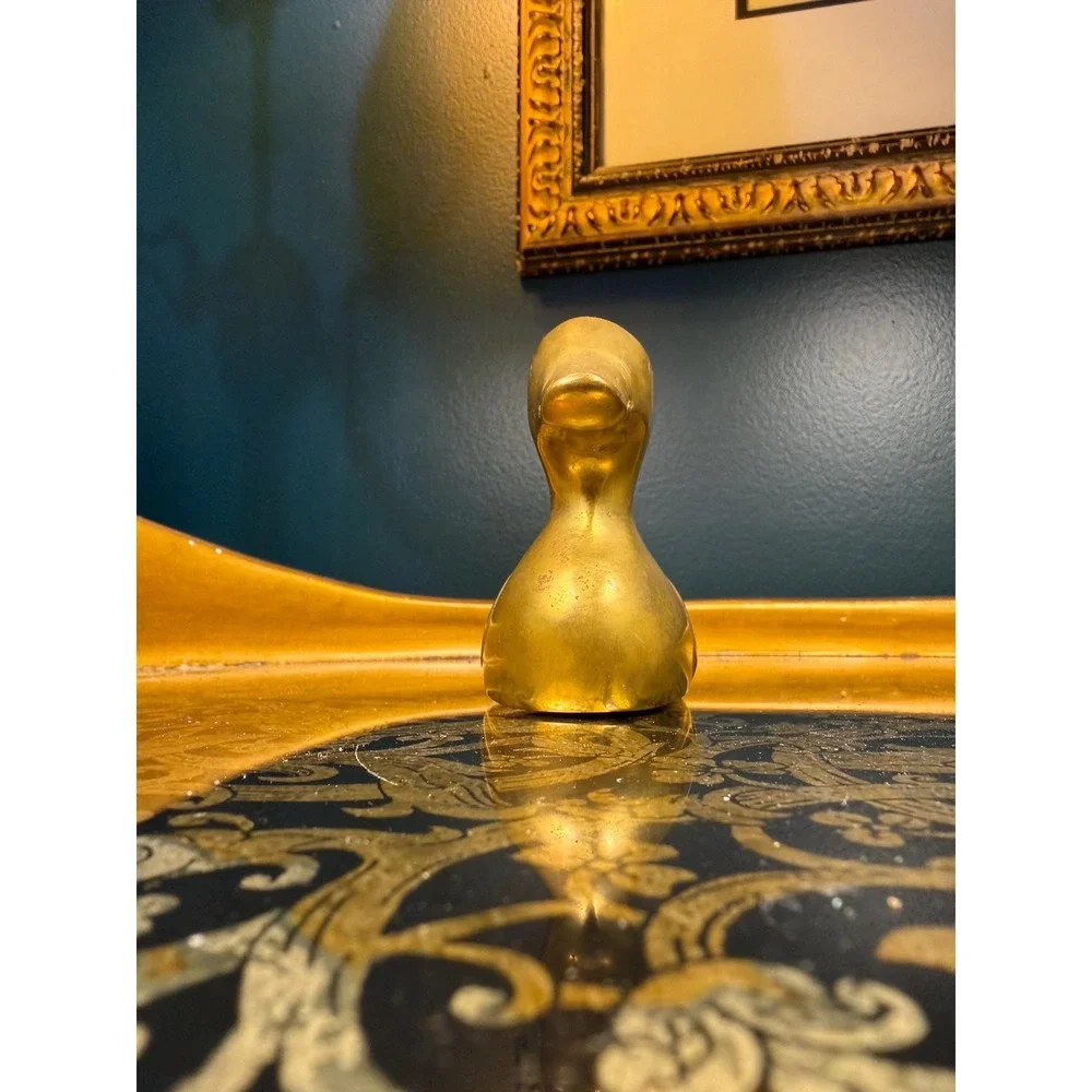 Vintage Solid Brass Duck Figurine | 6